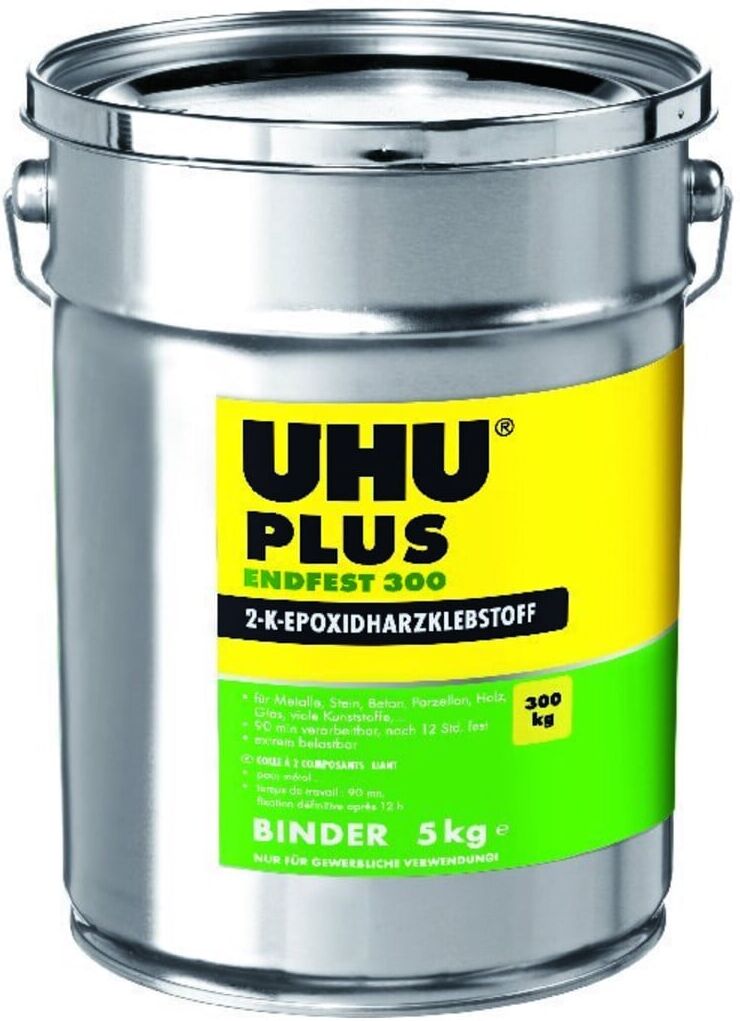 UHU PLUS ENDFEST 300 B Binder, Eimer 5kg 2-Komponentenepoxidkleber (45430)