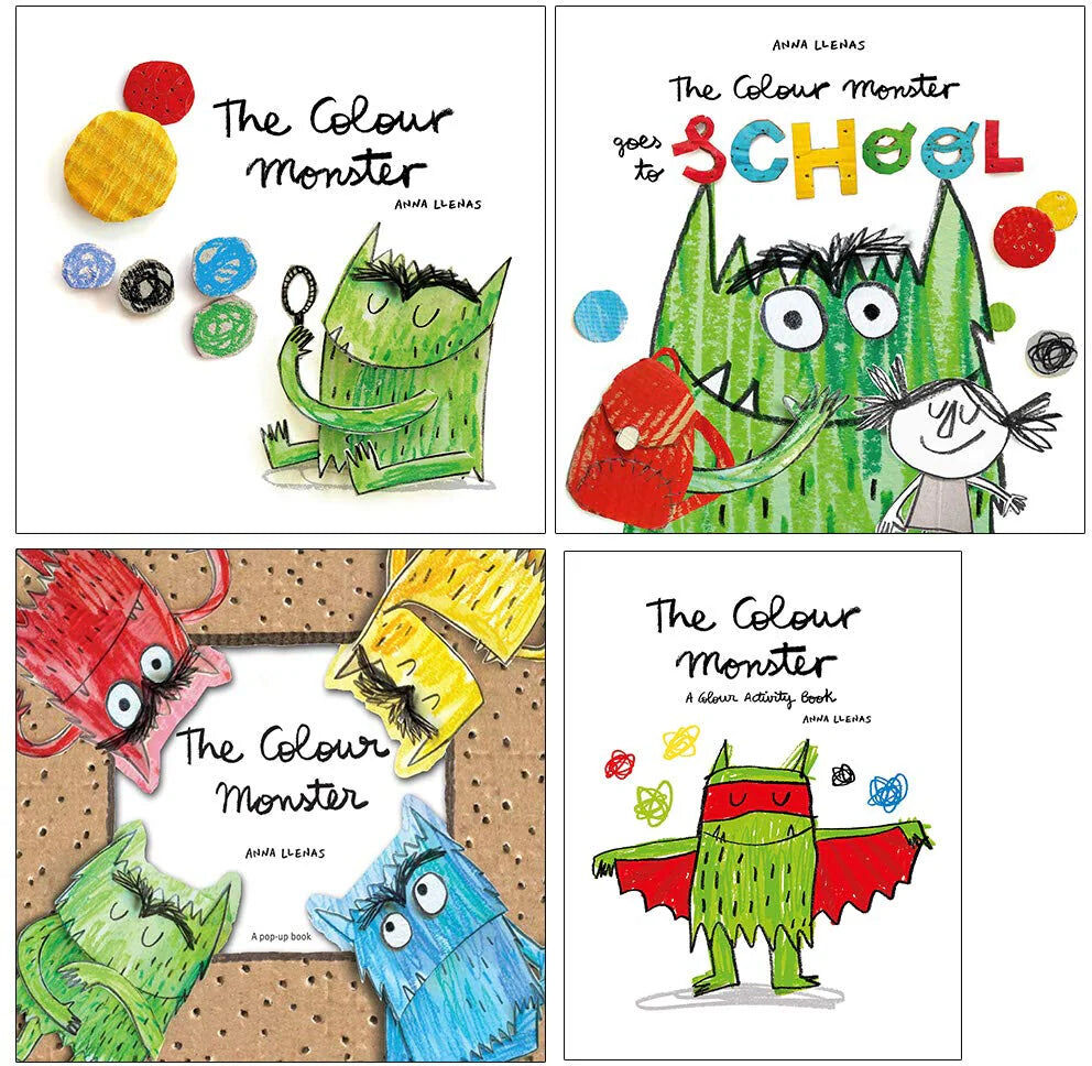 Templar Publishing The Colour Monster 4 Book Collection Set by Anna Llenas - Story, Activity Book, School Tale & Pop-Up - Ages 2-4 - Mixed Format