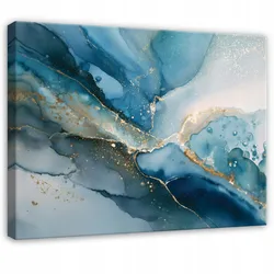 LEINWANDBILD Marmor Struktur Blau 60x40 cm