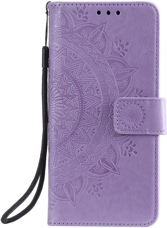 INCOVER iPhone 11 Læder Cover m. Pung - Mandala Mønster Lilla