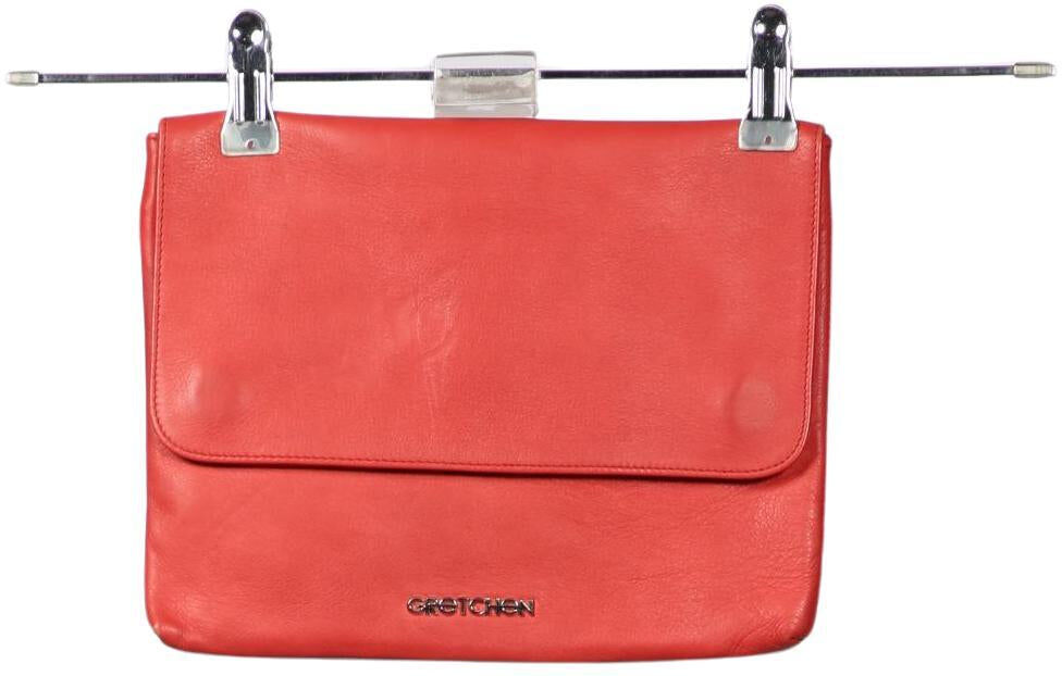 Gretchen Damen Handtasche klein Leder, Rot, kein / Etikett / Leder - Second Hand