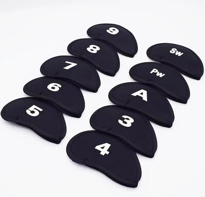Uplifted Finds Portable Golf Club Iron Head Covers Protector Set black