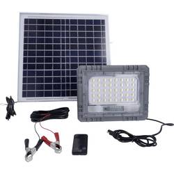 AS Schwabe 46983 LED-Flutlichtstrahler, Solarmodul 25 W Leuchtfarben: Naturweiß