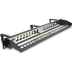 Delock 19 Zoll Keystone Patchpanel 16 Po, Server Zubehör, Schwarz