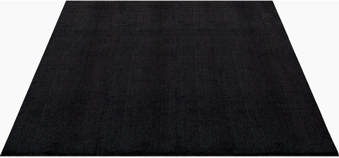 The Carpet Relax - Modern Rug, Fluffy, Short Pile, Non-Slip Underside, Washable up to 30°C, Super-Soft, Fur Look, Black Black Rectangle 200 x 280cm