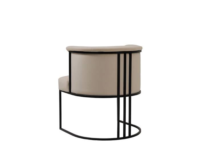 Aria Esszimmerstuhl – Taupe – Schwarzes Gestell