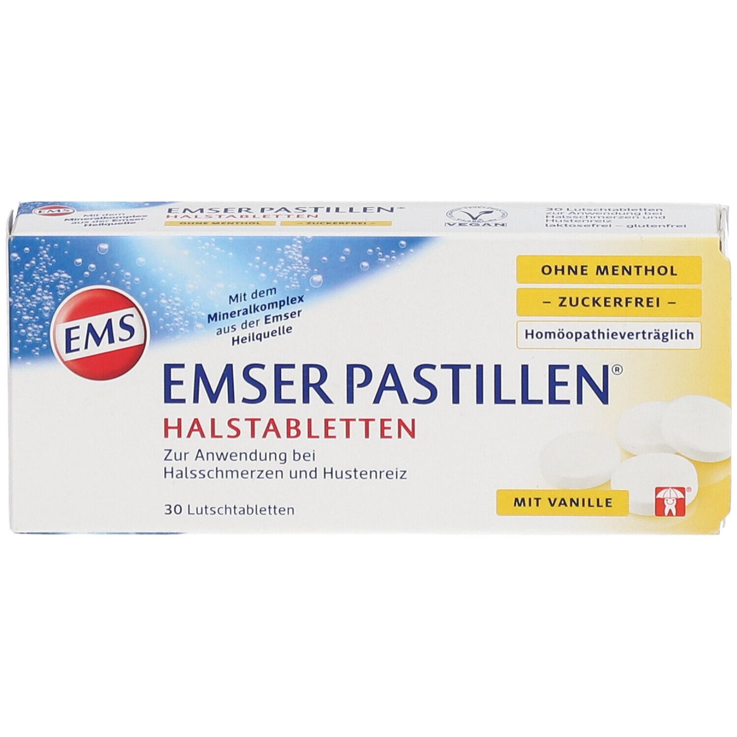 Emser Pastillen ohne Menthol zuckerfrei 30 St Lutschtabletten