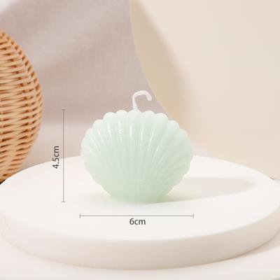 On Spot Shop Smokeless Aesthetic Candle Scented Candles Decoration Christmas Handmade DIY Home Room Decor Tools Accessories green Shell