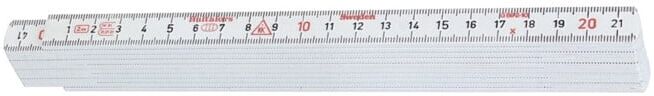 HULTAFORS Règle pliante plastique 1 m x 13 mm blanc (480387)