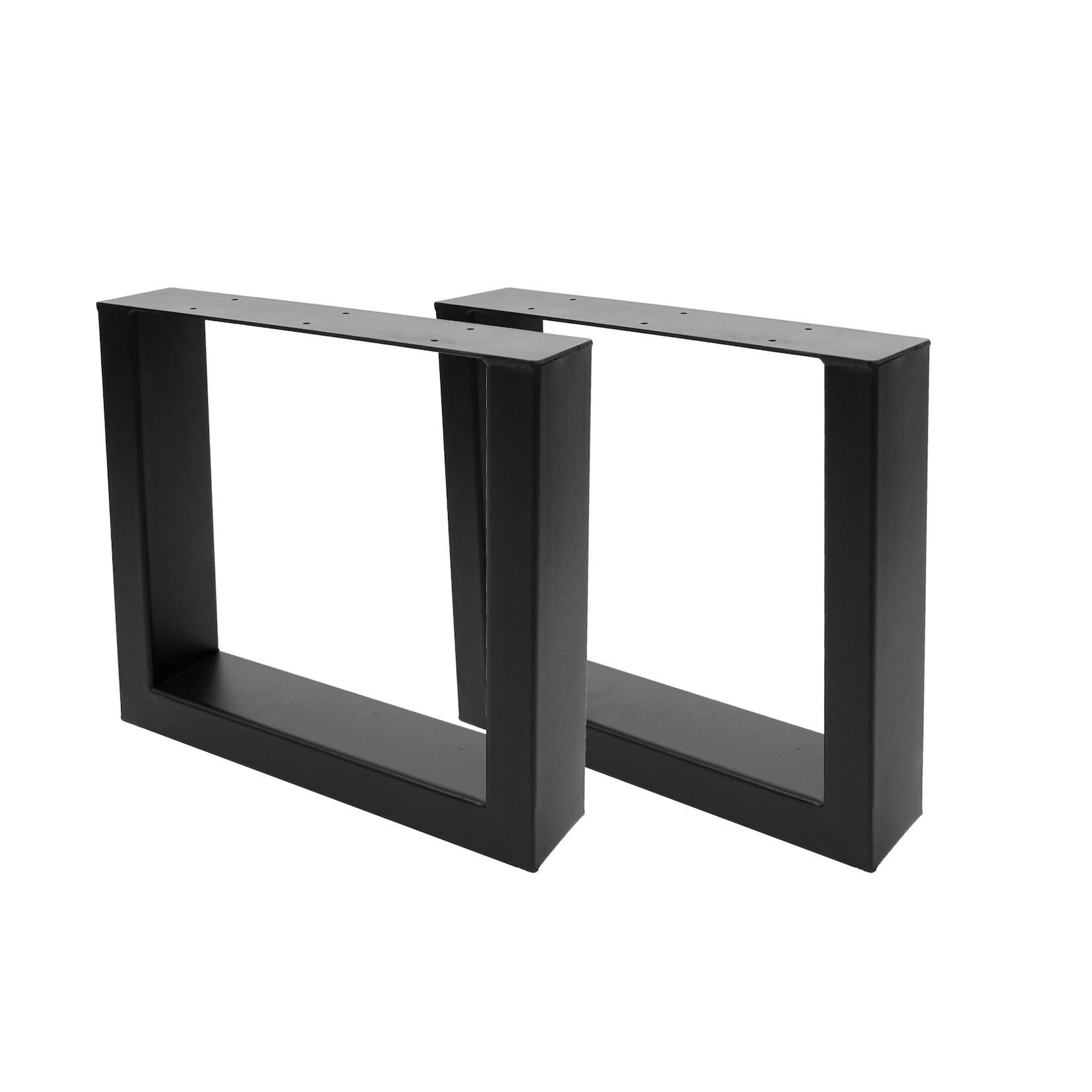 2er-Set Tischbein MCW-H33, für Couchtisch Sitzbank Tischgestell Tischkufe, Industrial 37x40cm ~ schwarz