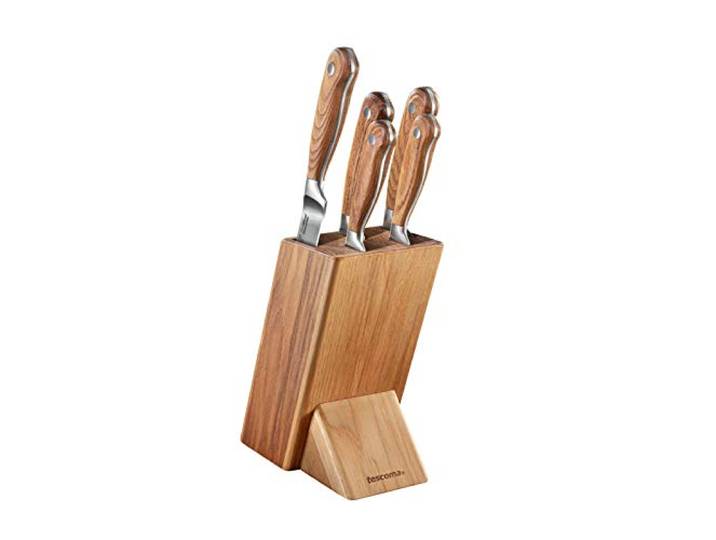 Tescoma Messerblock FEELWOOD, mit 5 Messern