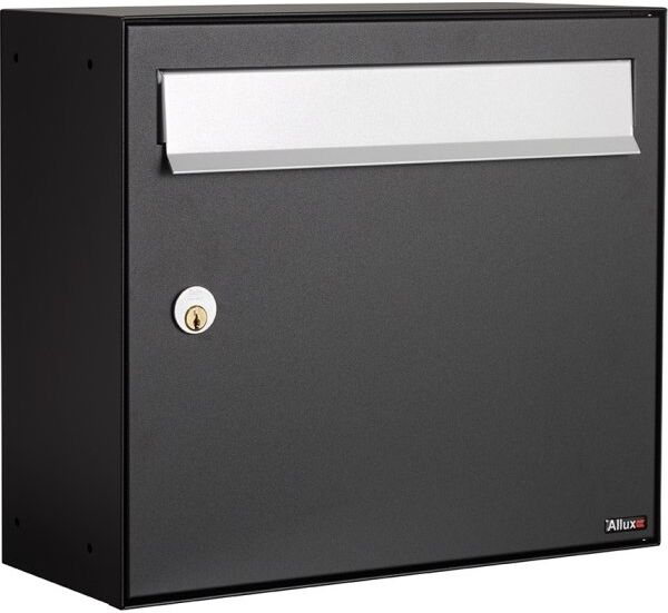 Allux Hc4 Systempostkasse, Sort Stål
