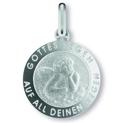 Kettenanhänger ONE ELEMENT "Schutzengel Anhänger aus 925 Silber Ø 12,5 mm", silber, Schmuckanhänger, Damen, Silber 925 (Sterlingsilber), Kettenanhänger, Ihr persönliches Symbol – liebevoll gearbeitet für jeden Tag