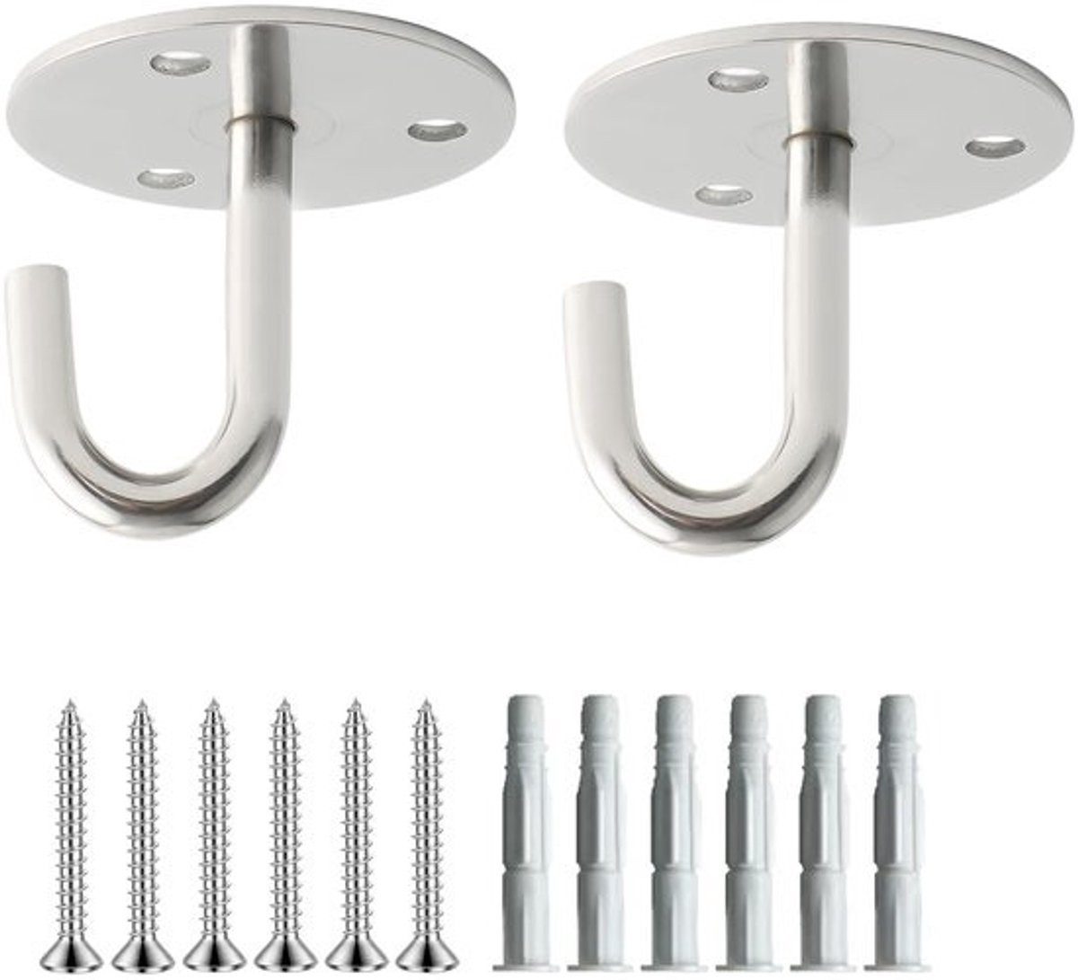 Dailygoods Mooche plantenhaken, 2 stuks, voor balkon, plafond en wand