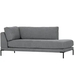 Modulsofa Couple Lounge-Element rechts, Chenille-Stoff, modern, Denim Blau, flexibel kombinierbar