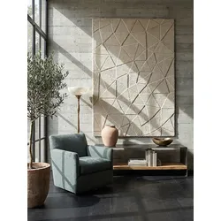 Wollteppich Hoch-Tief Natur 120 x 170 cm - DEBEN   Kadima Design