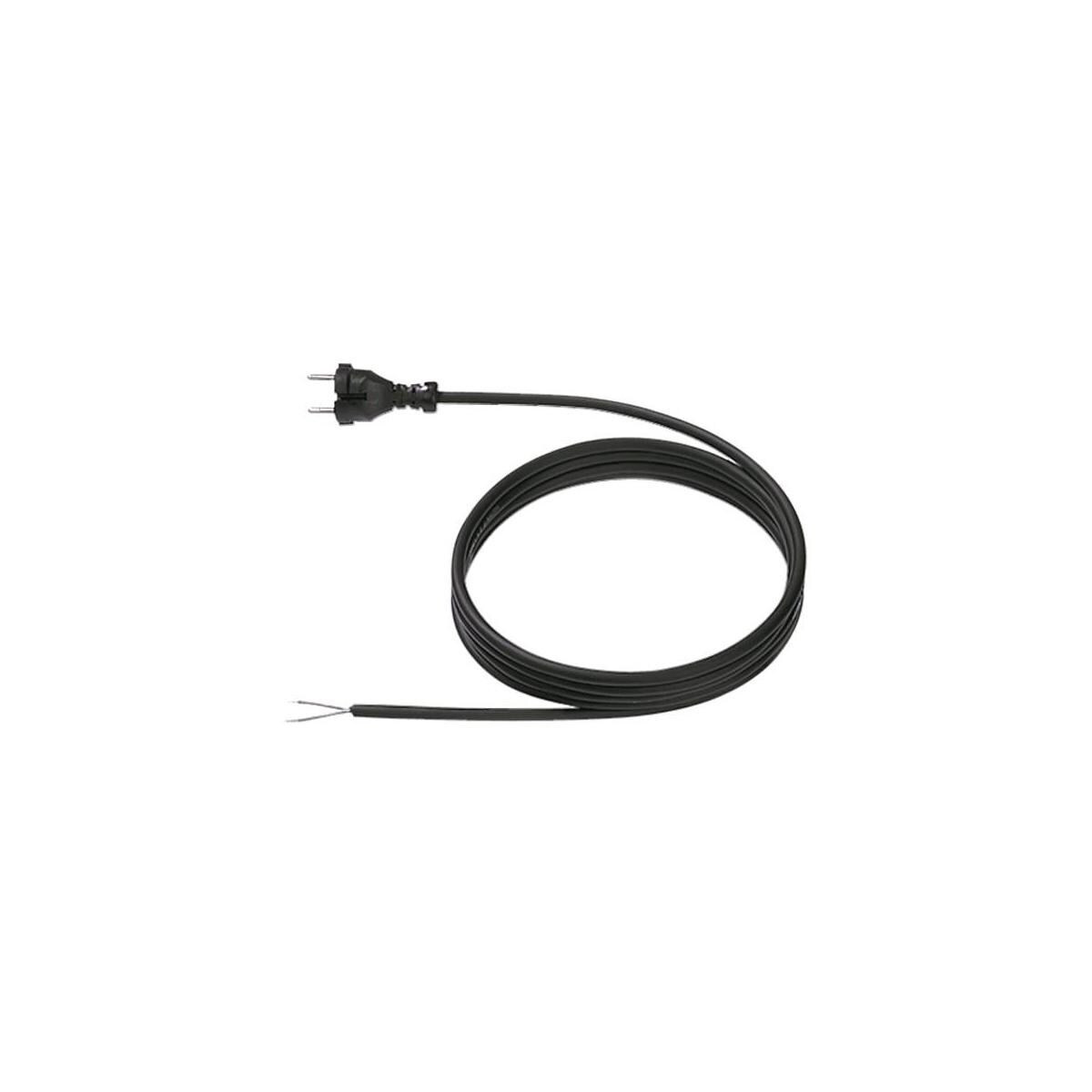 Bachmann Neopreen kabel, 2x1.5, 3 meter, zwart, type H07RN-F 24G/AEH