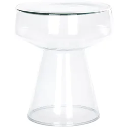 BEISTELLTISCH Glas transparent rund 37 cm Laguna