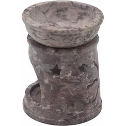 Small Soapstone Oil Burner 8cm - Sun & Stars