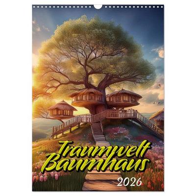Traumwelt Baumhaus (Wandkalender 2026 DIN A3 hoch), CALVENDO Monatskalender