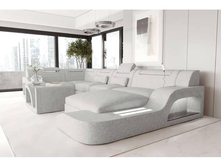 Wohnlandschaft Palermo U Form Stoffsofa