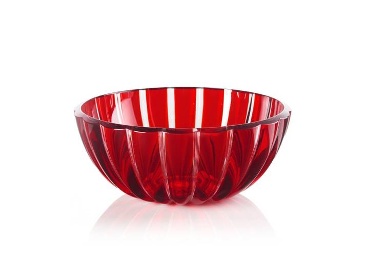 Saladier 25 cm en plastique rouge