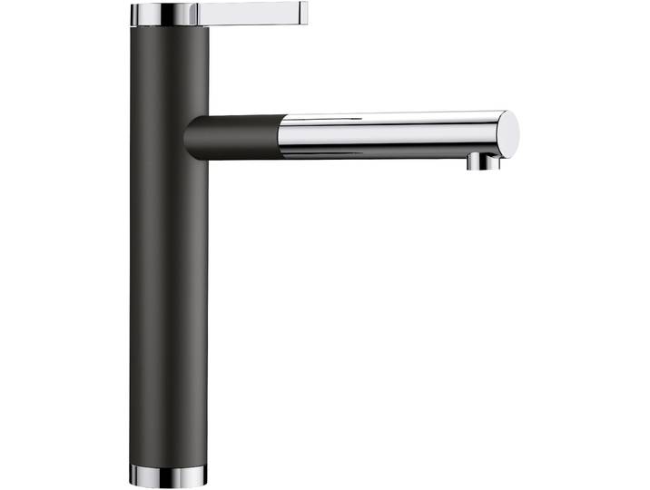 Küchenarmatur BLANCO LINEE-S , schwarz (silgranitschwarz, chrom), B:25cm H:28cm T:5cm, Messing, Armaturen, Küchenarmatur, mit ausziehbarem Auslauf