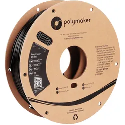 Polymaker PolyMax PETG V2 - Black - 1.75mm (PETG, 1.75 mm, 750 g), 3D Filament, Schwarz
