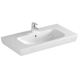 VitrA S20 Möbel-Waschtisch 5523B003-0001 85 x 46 cm, weiß, Überlauf/Hahnloch mittig