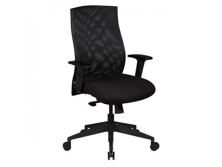 AMSTYLE chaise de bureau chaise DAVID tissu d'ameublement bureau noir Chaise design exécutif accoudoirs chaise pivotante