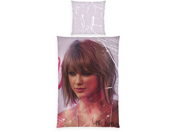 Bettwäsche Swiftie Collection by Sid Maurer , bunt, B/L: 135cm x 200cm, 1 Stk., 1 Stk., Renforcé, B/L: 80cm x 80cm, 2 Stk., Renforcé, Obermaterial: 100% Baumwolle, HERDING YOUNG COLLECTION, Bettwäsche, Bettwäsche