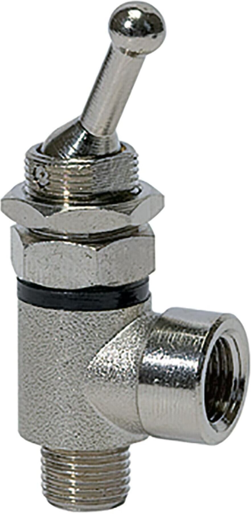 Riegler 2/2-Wege-Kipphebelventil, beidseitig, Gew.anschluss G 1/8,G1/8IG (360.018-1/8)