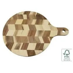 Schneide- Und Servierbrett Akazie 40X30X1,4 Cm Fsc, Schneidebrett, Braun