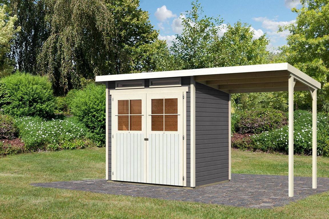 KARIBUHOLZT SH Glücksburg 2 im Set mit AD,grau 203x155x220 08439496