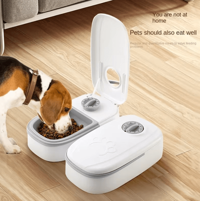 Inspire Curations SmartPortion Automatic Pet Feeder & Water Station grey