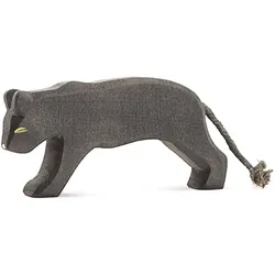 OSTHEIMER 2030 Panther schwarz aus Holz Höhe 6cm Tiere aus aller Welt Raubkatze