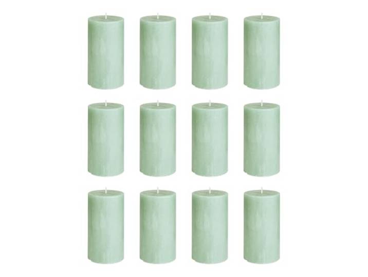 BUTLERS 12er Set Stumpenkerzen Paraffin - RUSTIC - lange Brenndauer