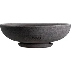 Ada Blumentopf 30 cm grau mit Untersetzer