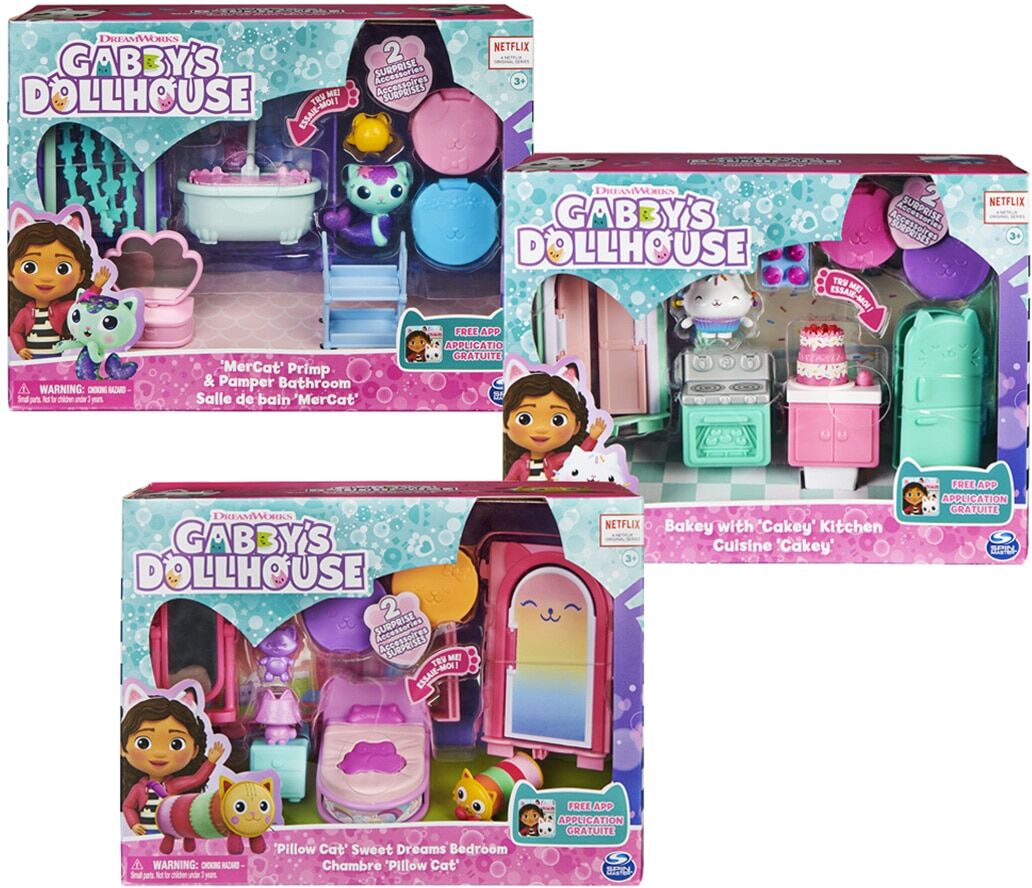 Gabbys Dollhouse Gabby’s Dollhouse Habitaciones Deluxe La Casa de Muñecas de Gabby Spin Master modelos surtidos.