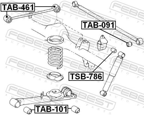 Febest Lagerung, Lenker Tab-101 Vorne Für Toyota