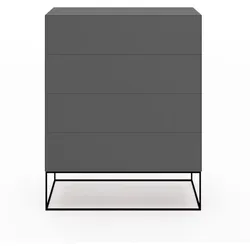 Create Kommode mit 4 Schubkästen Lava Profilgestell