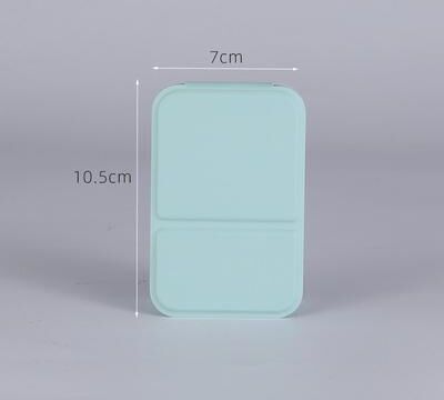 Fusion Finds Portable Makeup Mirror Foldable Pocket Mirror Compact Vanity Mirror With PU Leather Cover green