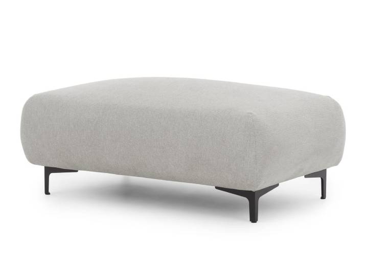 Repose-pieds en tissu structuré gris clair 110x65x46 cm