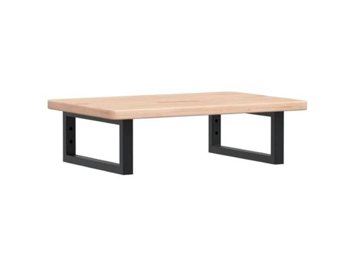 WEMYUFURN Waschtischplatte mit Stahlhalterung und Massivholz Eiche Schweberegal, rechteckige Halterungen, Handtuchaufhängung, Wandmontage, modernes Design, Bad