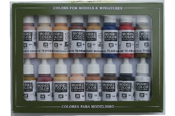 Acrylicos Vallejo Vallejo Model Color Set Face & Skin Tones 70125