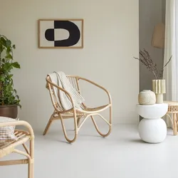 Sessel aus Rattan Natur Vintage Wohnzimmer Wintergarten neu Tikamoon ,1-Sitz