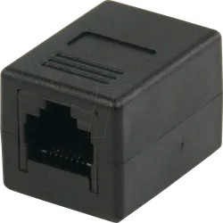 N CCGB89010BK - Netzwerk Adapter RJ45 Buchse/Buchse Cat.6, schwarz