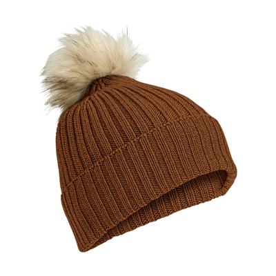 Strickmütze FALKE "FALKE Mütze", Jungen, Gr. onesize, braun (braun (5100)), Mützen Strickmütze