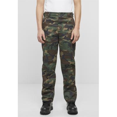 Cargohose BRANDIT "Brandit Herren US Ranger Cargo Pants", Herren, Gr. L, US-Größen, grün (olive camouflage), 65% Polyester, 35% Baumwolle, loose fit, Hosen Cargohose
