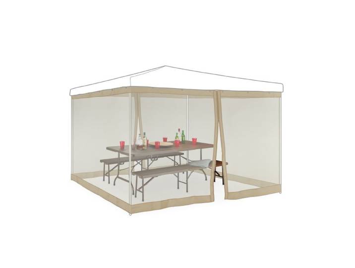 Relaxdays Moskitonetz für 3x3m Pavillon beige